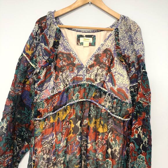 Anthropologie Maeve Annabella Maxi Dress Multicolor Size US 10 - Picture 6 of 9